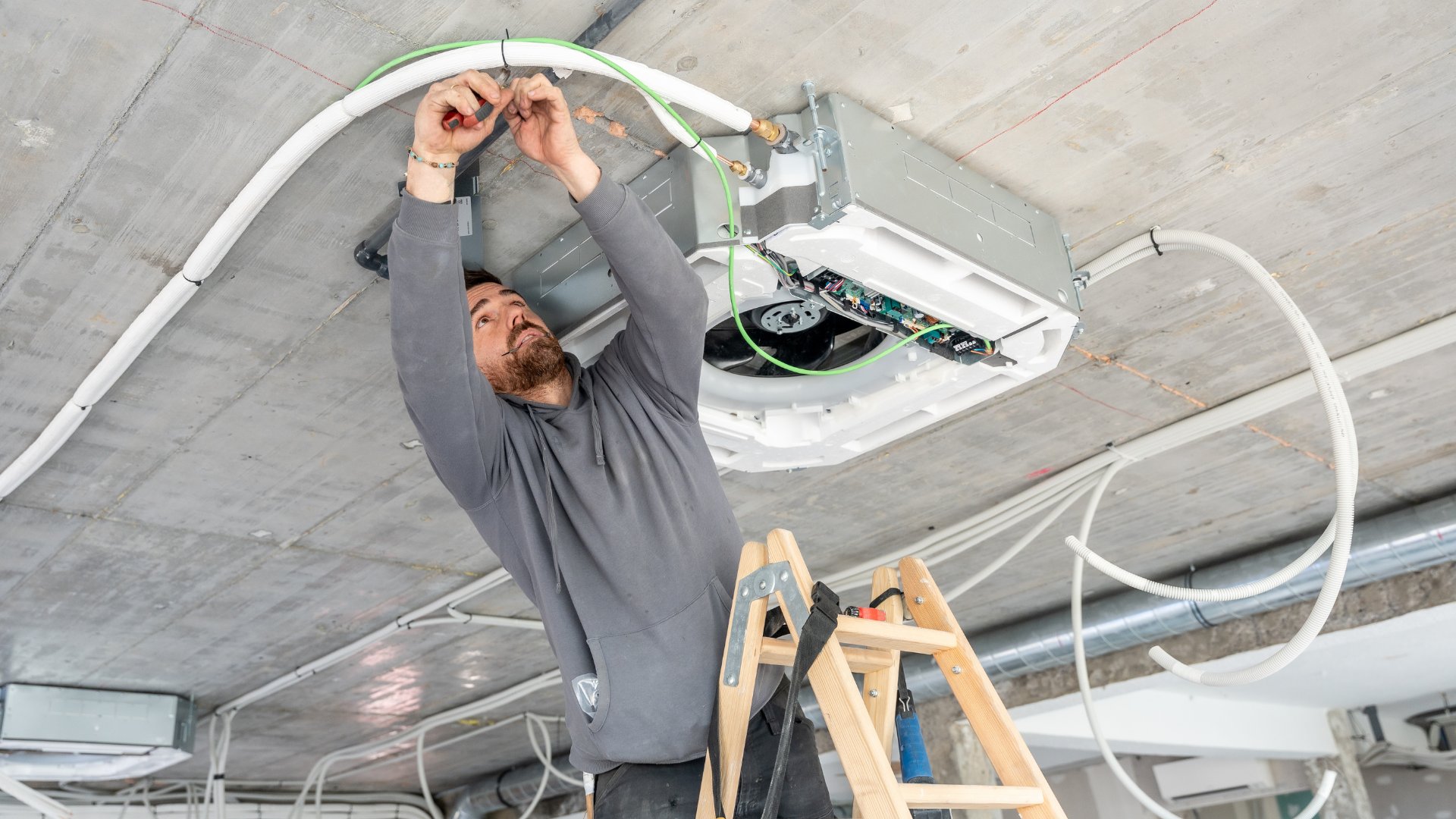 New construction HVAC installation