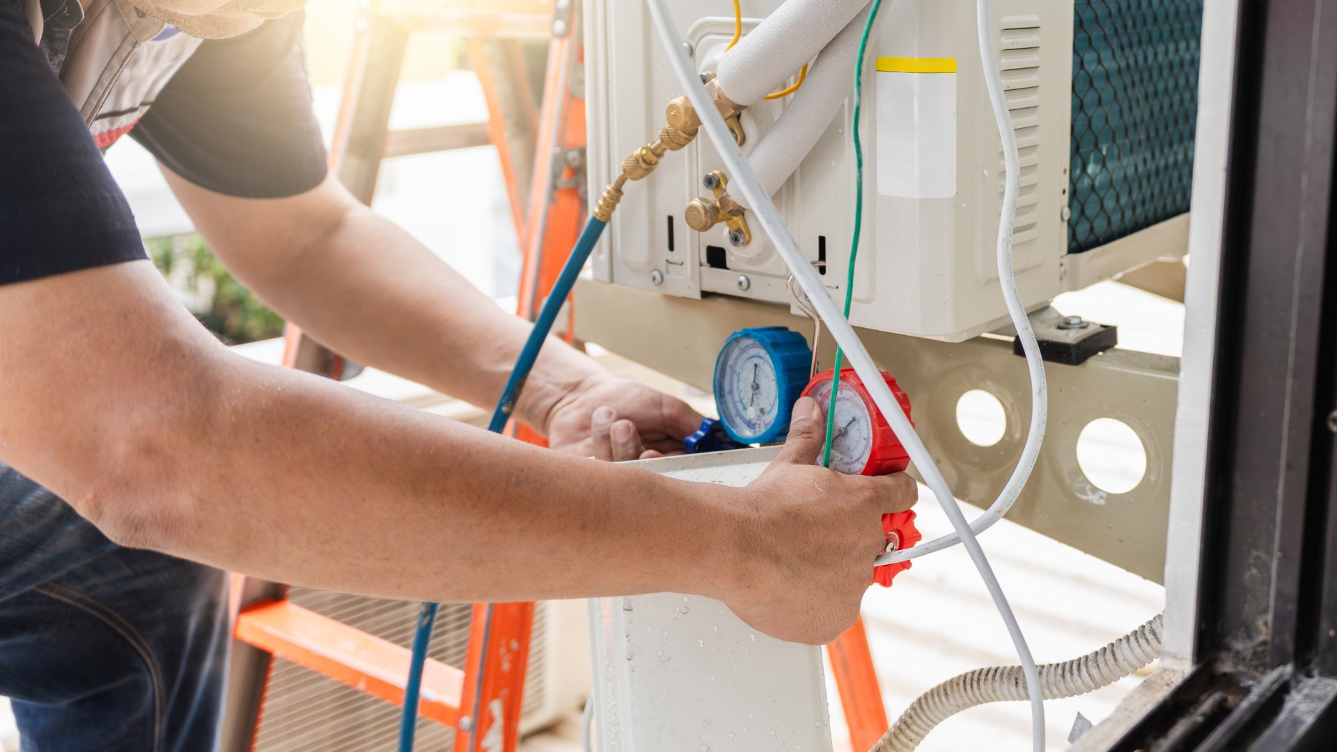 Contractor performing preventive maintenance